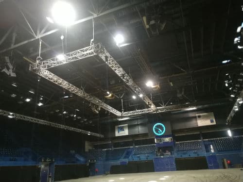 Palais des sports-installation technique-éclairages-son