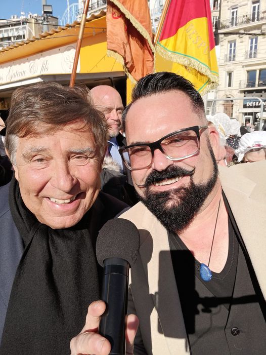 Sébastien Galaup et Jean-Pierre Foucault Sébastien Galaup-Jean-Pierre Foucault-Foire aux santons-Marseille