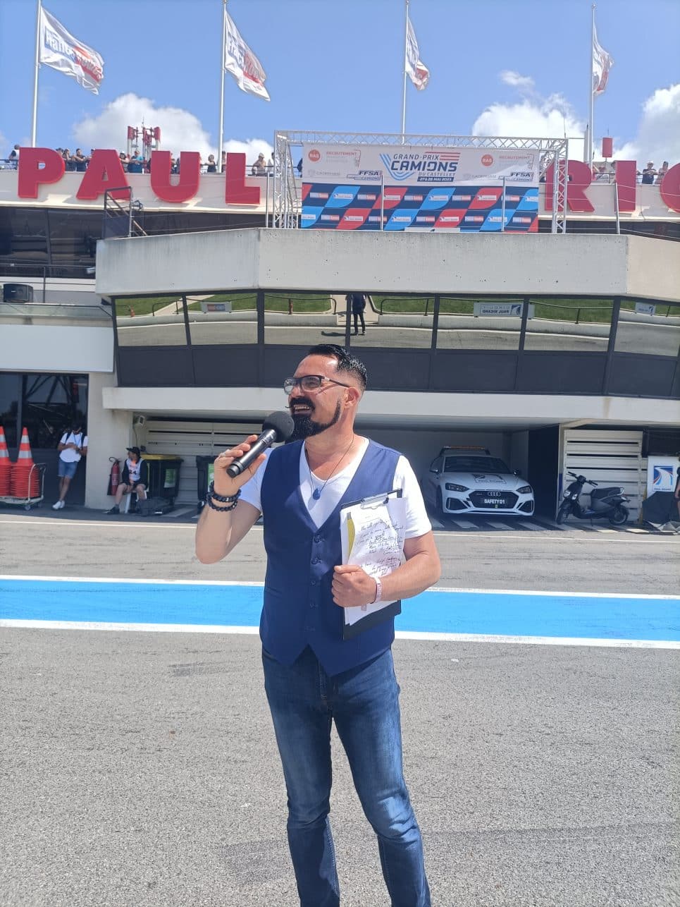 IMG20230528114544 Sébastien Galaup-speaker-circuit du Castellet-Grand Prix camions 2023