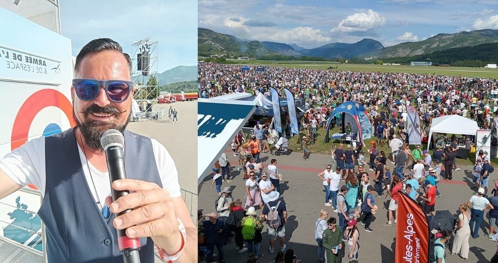 Sébastien GALAUP-animateur micro-patrouille de France Sébastien GALAUP-animateur micro-professionnel-meeting aérien-Patrouille de France